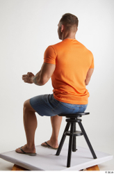 Man White Muscular Male Studio Poses